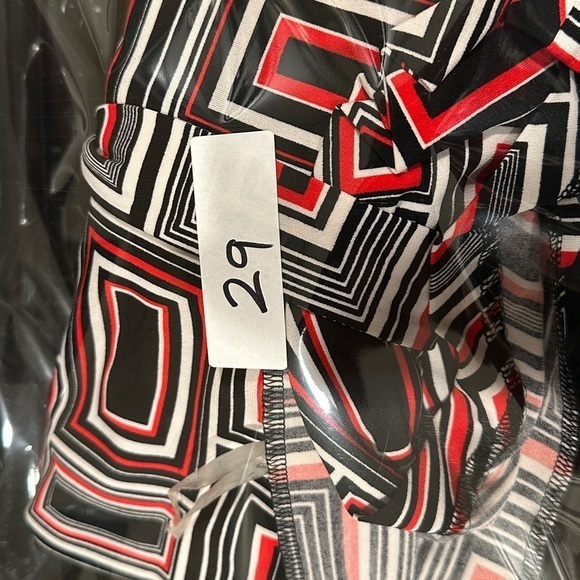 ANNE KLIEN Womens dress GEO‎ PRINT RED BLACK - Picture 4 of 4